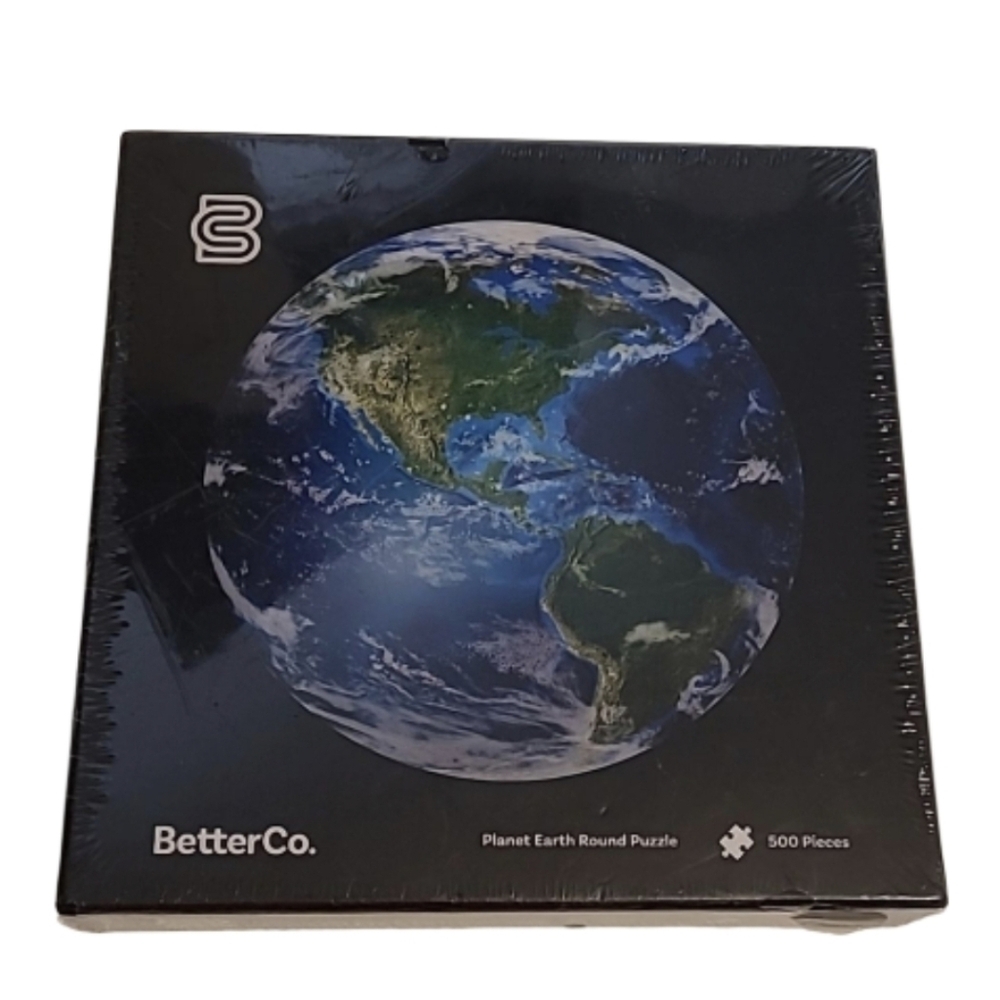 NEW ROUND PUZZLE PLANET EARTH 500 PIECES SEALED IN BOX ( NWT)